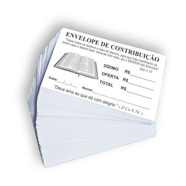 Envelope de contribuição branco | com 100 unidades - Imagem 5
