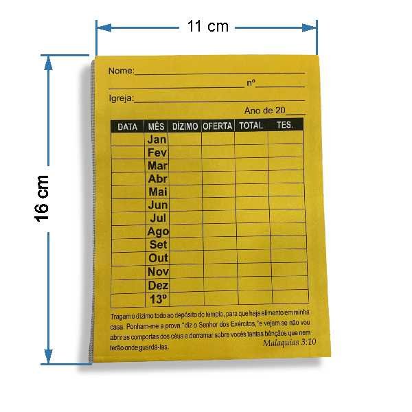 Envelope de Dízimo Anual com Controle Mensal para Igrejas - Imagem 5